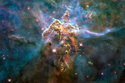 Mystic Mountain in Carina Nebula (Hubble Space Telescope)