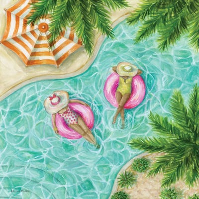 Palm Springs Pool Floating With Friend