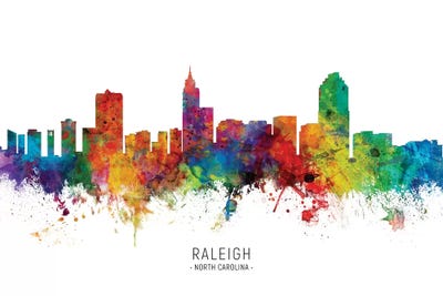 Color Splash Raleigh North Carolina Skyline