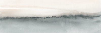 Watercolor Landscape XIV - Soft Coral And Gray - Panoramic